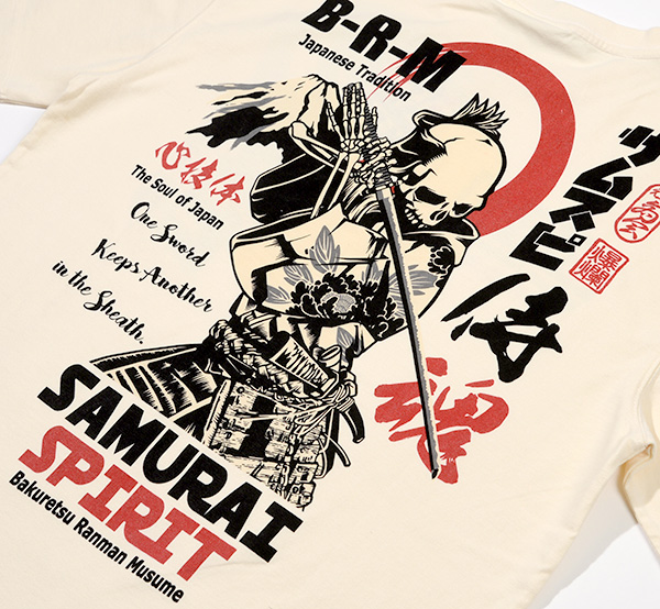 RMT-334 OFF-WHITE  | 和柄 |  爆烈爛漫娘 | Tシャツ