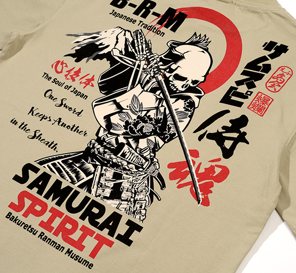 RMT-334 OFF-WHITE  | 和柄 |  爆烈爛漫娘 | Tシャツ