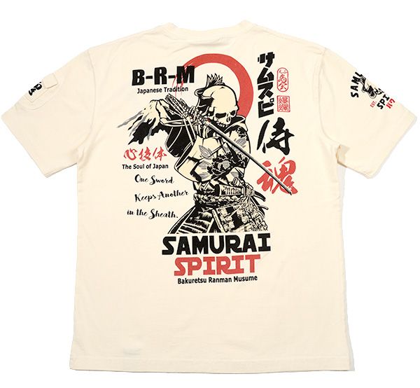 RMT-334 OFF-WHITE  | 和柄 |  爆烈爛漫娘 | Tシャツ