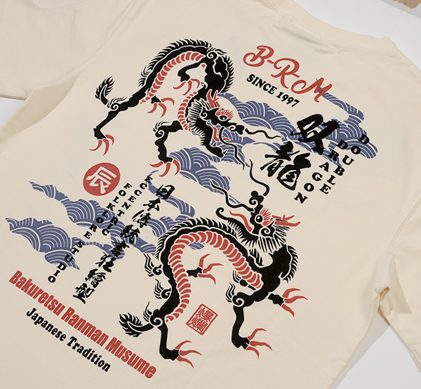 RMT-336 OFF-WHITE  | 和柄 |  爆烈爛漫娘 | Tシャツ