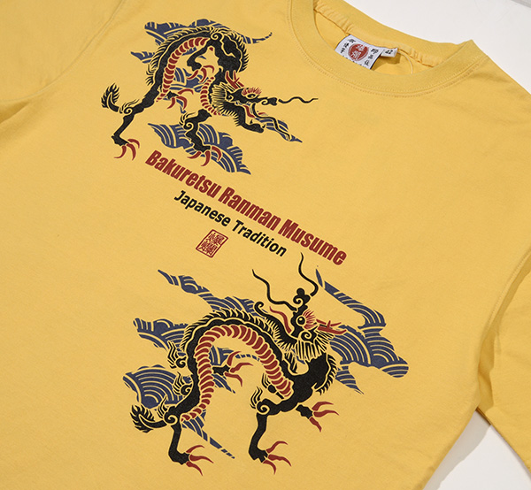 RMT-336 OFF-WHITE  | 和柄 |  爆烈爛漫娘 | Tシャツ