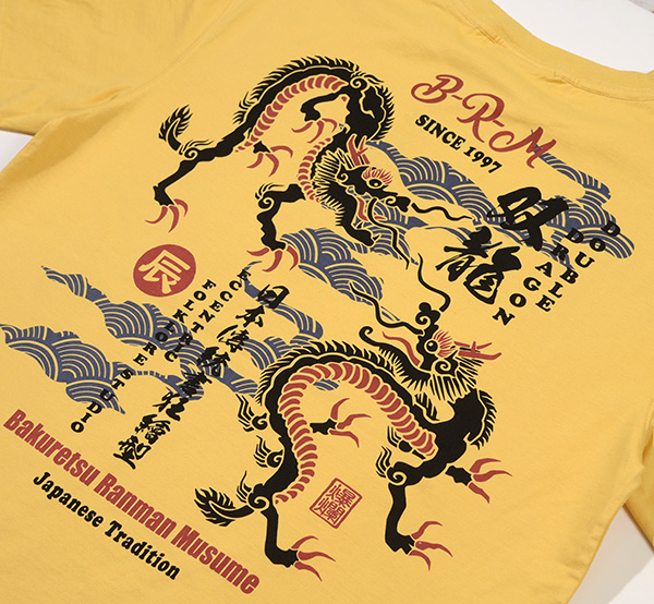 RMT-336 OFF-WHITE  | 和柄 |  爆烈爛漫娘 | Tシャツ