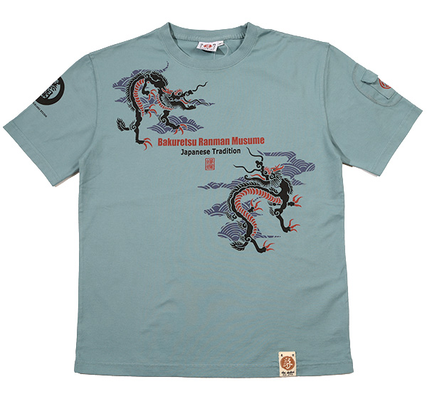 RMT-336 OFF-WHITE  | 和柄 |  爆烈爛漫娘 | Tシャツ