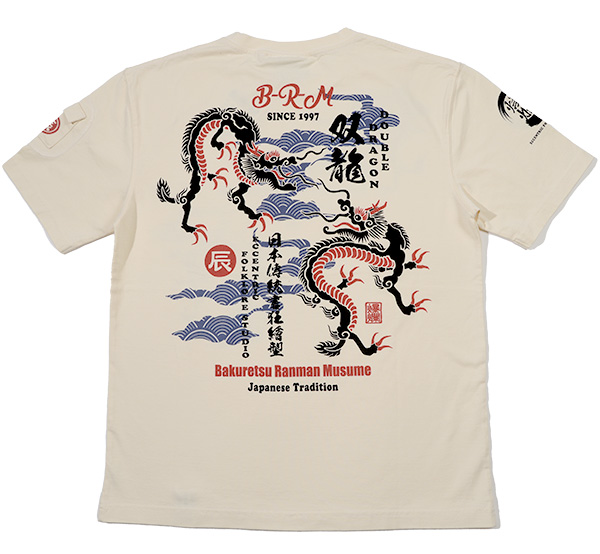 RMT-336 OFF-WHITE  | 和柄 |  爆烈爛漫娘 | Tシャツ