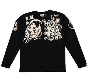 BLLT-1190 BLACK | 和柄 |  BLOOD MESSAGE | Tシャツ