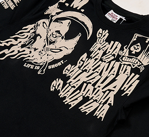 BLLT-1190 BLACK | 和柄 |  BLOOD MESSAGE | Tシャツ
