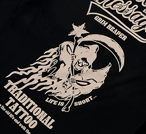 BLLT-1190 BLACK | 和柄 |  BLOOD MESSAGE | Tシャツ
