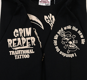 BLLT-1190 BLACK | 和柄 |  BLOOD MESSAGE | Tシャツ