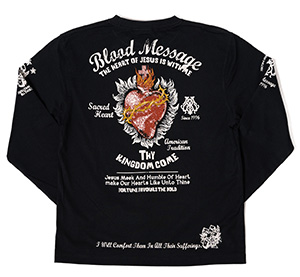 LLT-880 BLACK | 和柄 |  BLOOD MESSAGE | Tシャツ