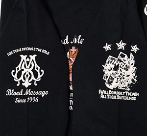 LLT-880 BLACK | 和柄 |  BLOOD MESSAGE | Tシャツ