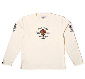 LLT-880 OFF-WHITE/BLACK | 和柄 |  BLOOD MESSAGE | Tシャツ