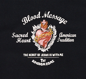 LLT-880 BLACK | 和柄 |  BLOOD MESSAGE | Tシャツ