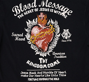 LLT-880 BLACK | 和柄 |  BLOOD MESSAGE | Tシャツ