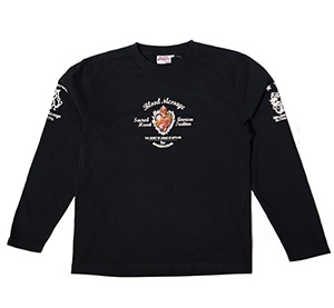 LLT-880 BLACK | 和柄 |  BLOOD MESSAGE | Tシャツ