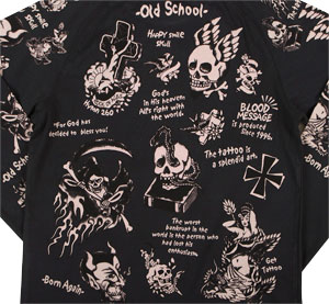 BLLT-570 BLACK/BLACK | 和柄 |  爆烈爛漫娘 | Tシャツ