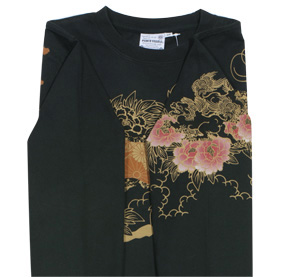 PYLT-178 BLACK  | 和柄 |  PEAK'D YELLOW | Tシャツ