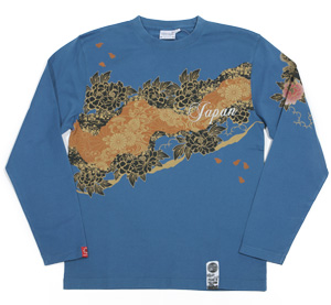 PYLT-178 INK BLUE | 和柄 |  PEAK'D YELLOW | Tシャツ